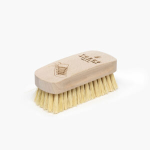 sneakers brush white cream wooden