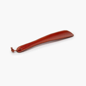 Leather shoe horn long