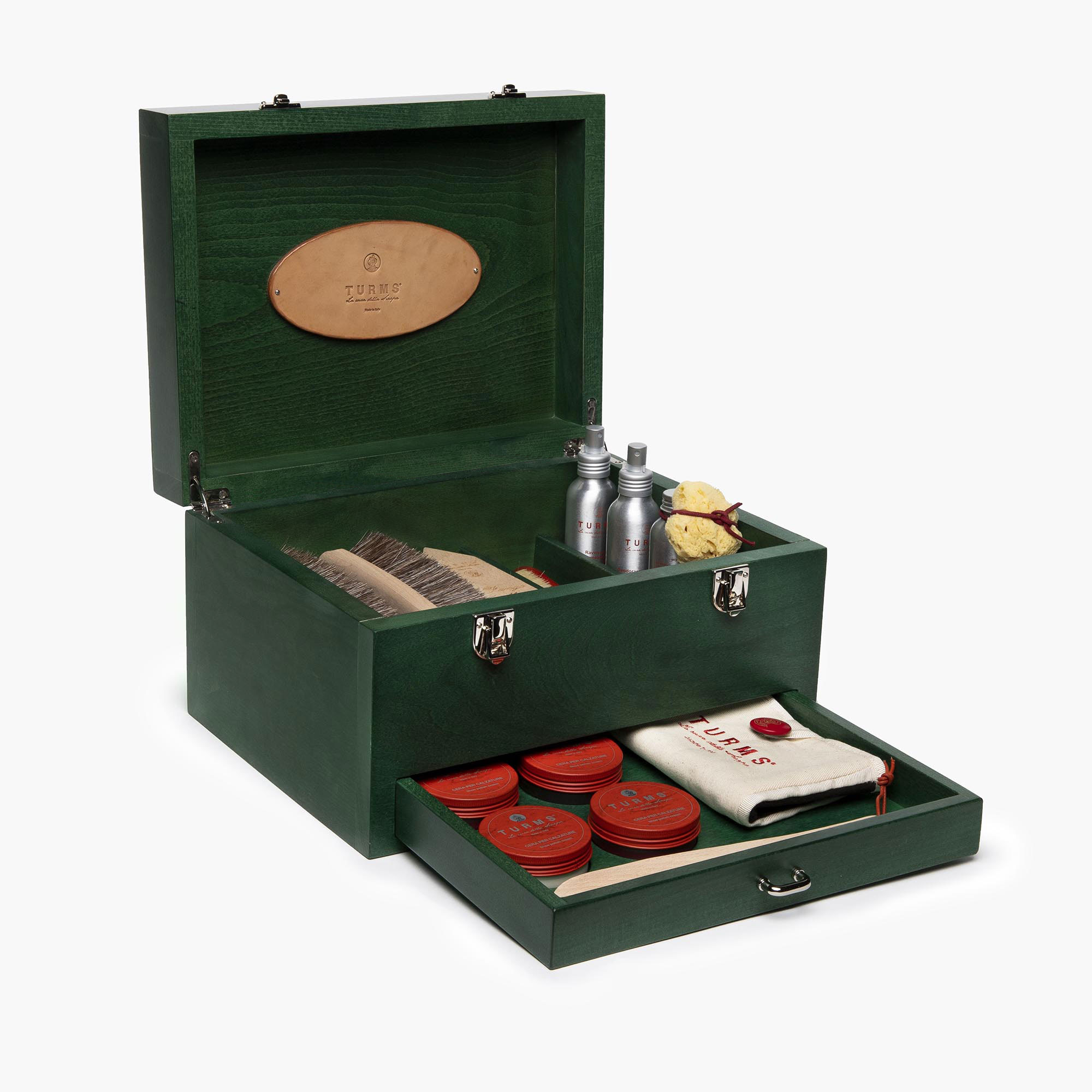 Green wooden case