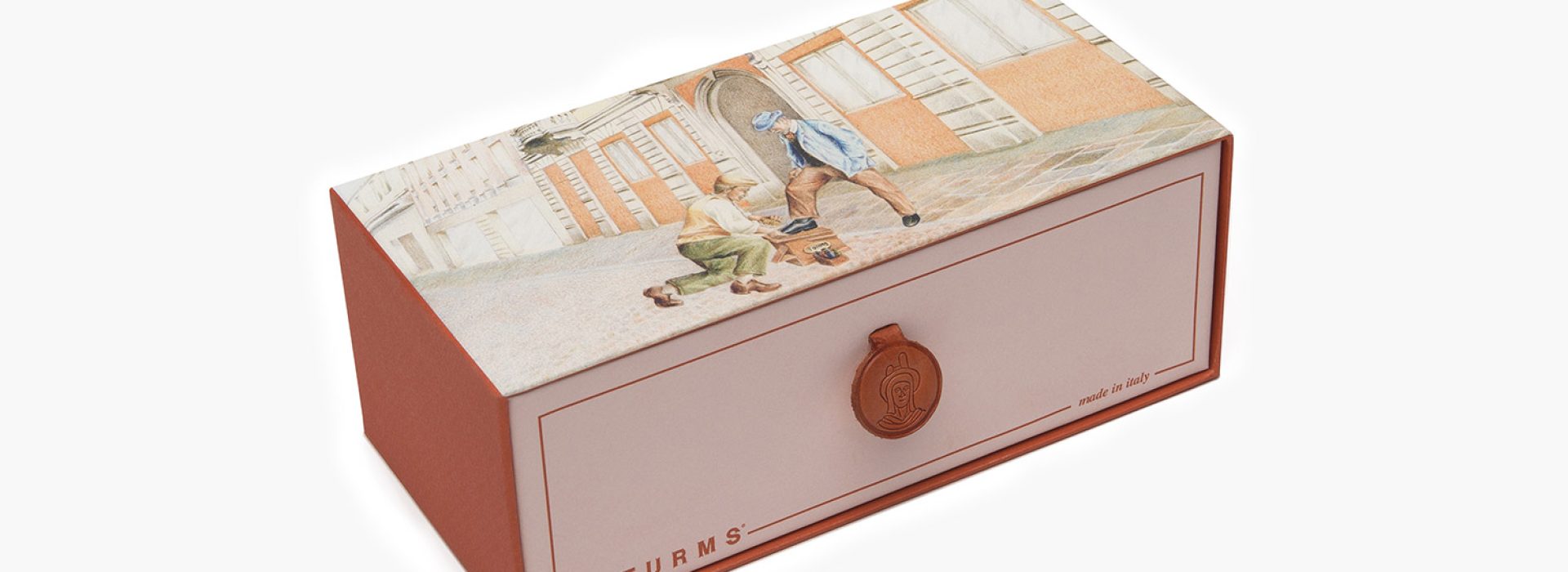 handmade brush box closed shoe care